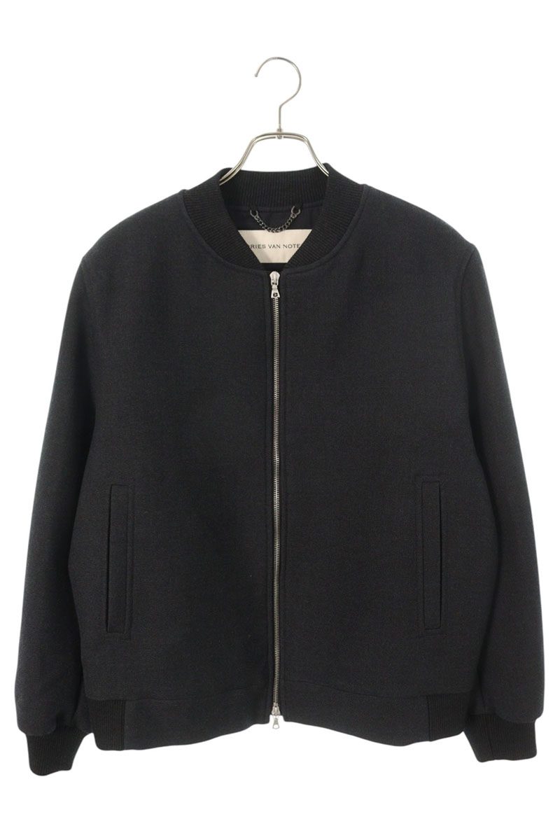 Dries Van Noten Vanny Wool Gabardine Bomber Jacket Gray Size 52