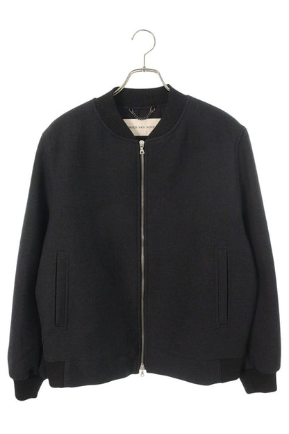 Dries Van Noten Vanny Wool Gabardine Bomber Jacket Gray Size 52