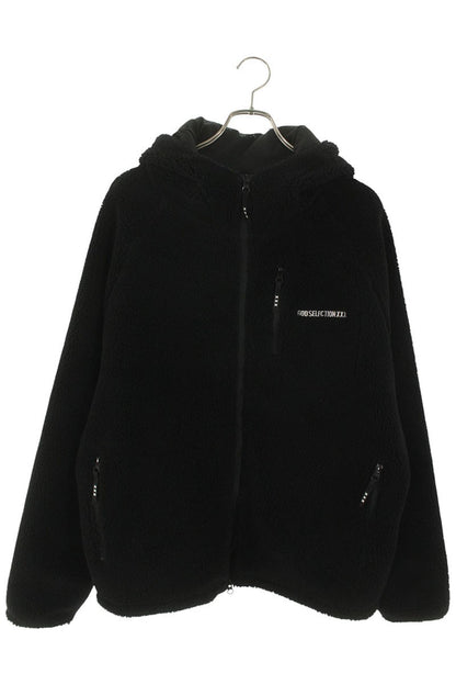 GOD SELECTION XXX Logo Embroidered Boa Blouson Black Size L