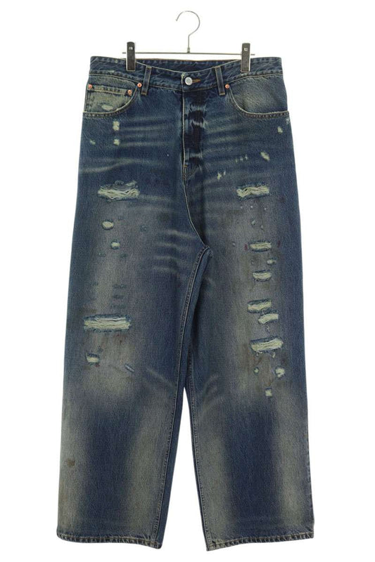 Vetements 25SS Distressed Denim Pants Blue Size 31