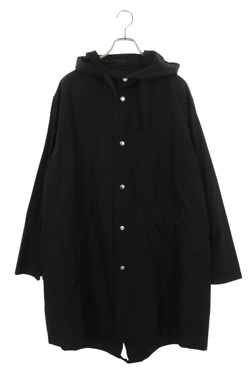 JILSANDER 23SS Logo Print Hooded Coat Black Size S