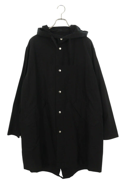 JILSANDER 23SS Logo Print Hooded Coat Black Size S