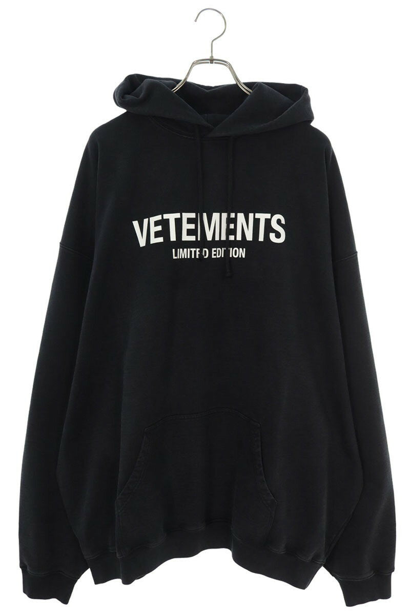 Vetements 24AW Logo Hoodie Black x White Size L