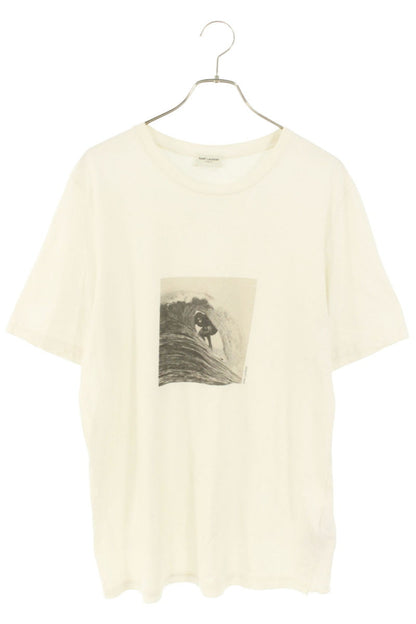 Saint Laurent Paris Print T-Shirt White Size L
