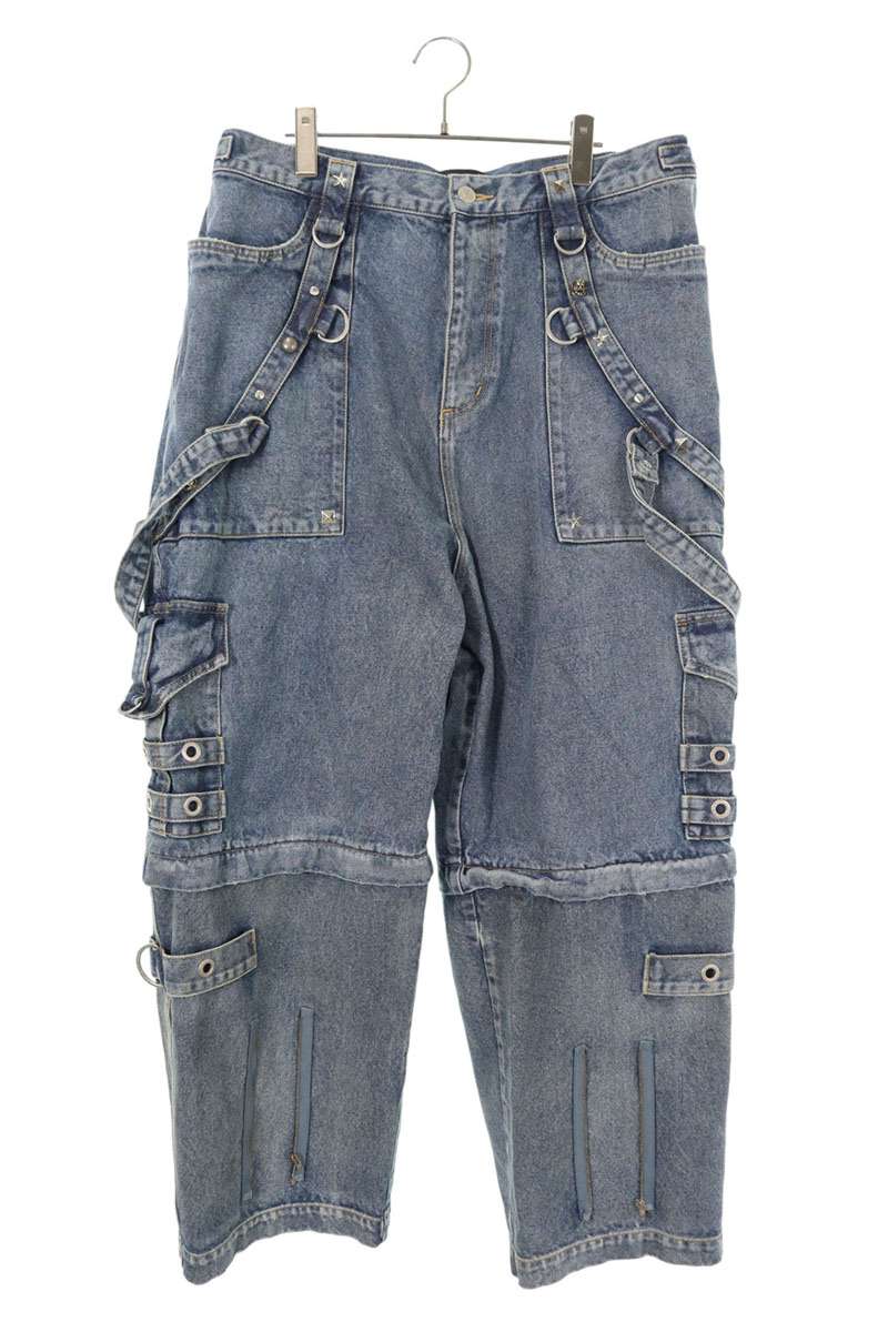 BALENCIAGA 22SS Studded Baggy Denim Pants Size 36
