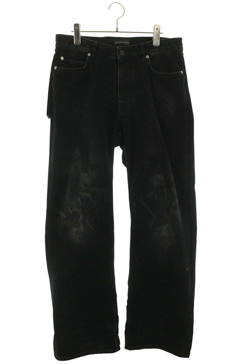 BALENCIAGA 25AW Distressed Denim Pants Black Size 29