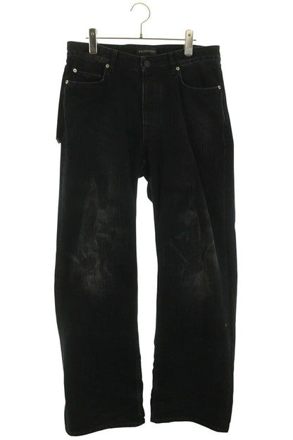 BALENCIAGA 25AW Distressed Denim Pants Black Size 29