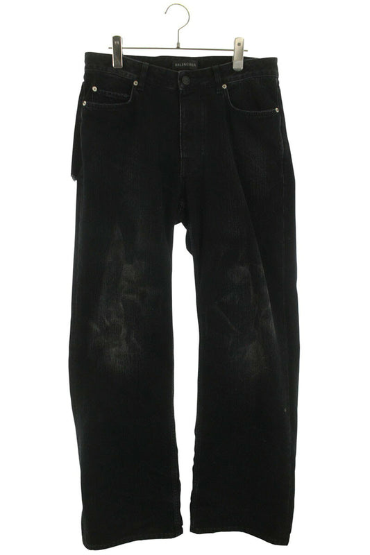 BALENCIAGA 25AW Distressed Denim Pants Black Size 29