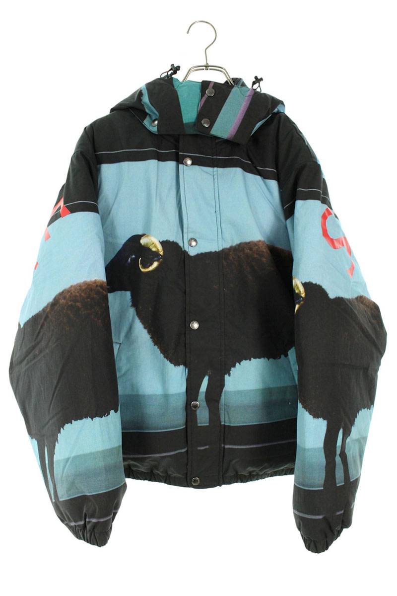 Supreme 25SS Damien Hirst Down Puffer Jacket Black x Blue Size M