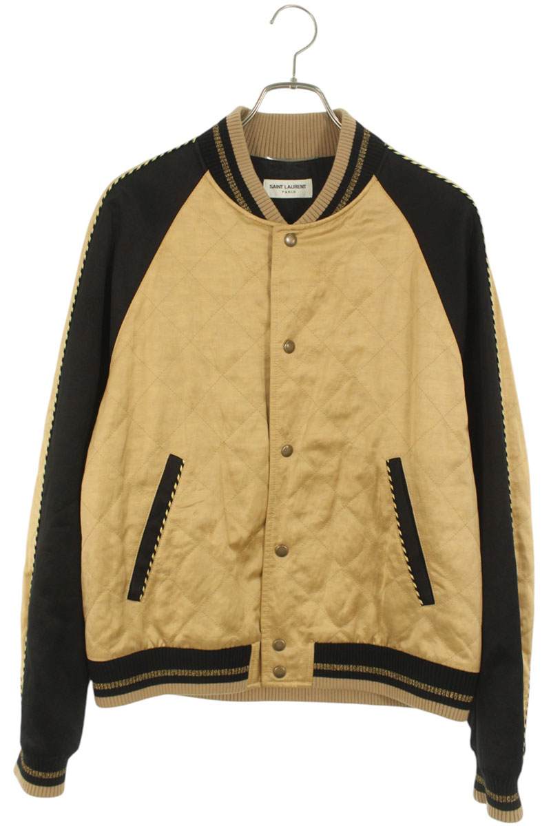 Saint Laurent Paris Blouson Beige x Black Size 50
