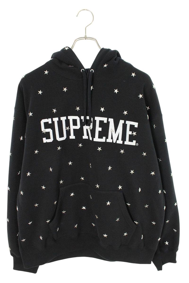 Supreme Stars Studded Hooded Sweat Stud Pullover Hoodie Black Size L