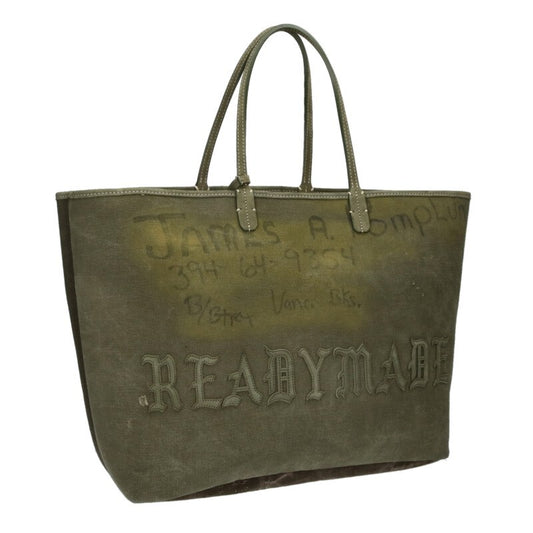 READYMADE Logo Cotton Tote Bag Green One Size