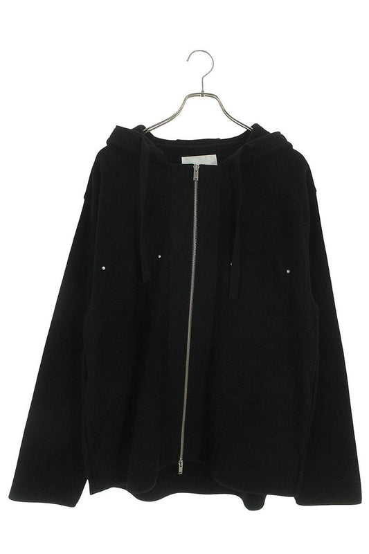 JILSANDER Compressed Wool Hooded Blouson Black Size M