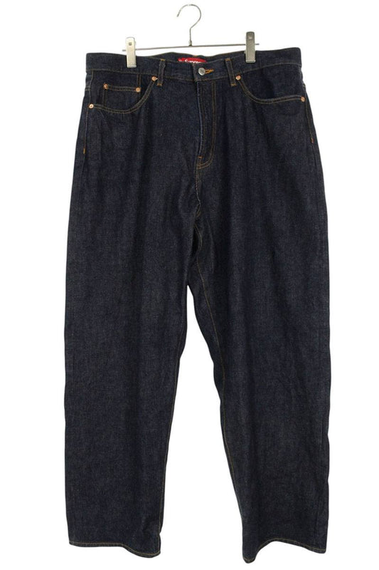 Supreme Baggy Jean Classic Logo Denim Pants Blue Size 36