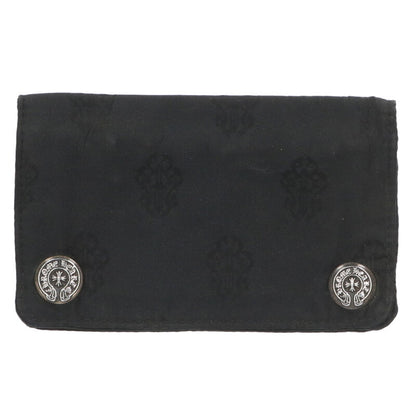 Chrome Hearts Zip Nylon Wallet Black x Silver