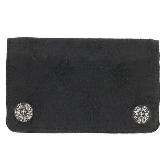 Chrome Hearts Zip Nylon Wallet Black x Silver