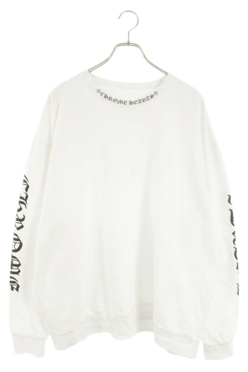 Chrome Hearts SWTSHRT PLVR Logo Print Crewneck Sweatshirt White Size XL