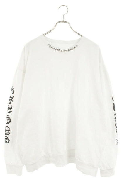 Chrome Hearts SWTSHRT PLVR Logo Print Crewneck Sweatshirt White Size XL