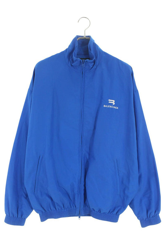 Balenciaga Logo Embroidered Jacket Blue Size XS