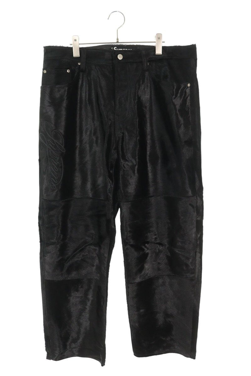 Supreme 25SS Leather Long Pants Black US 36
