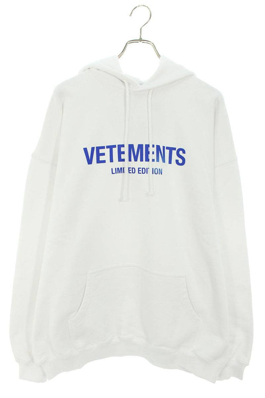 Vetements 24SS Logo Print Hoodie White x Blue Multi Size XS