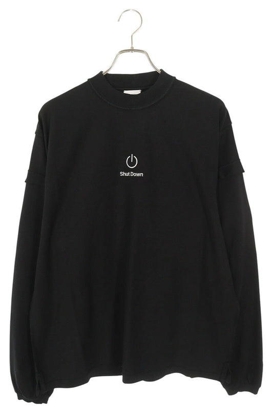 Vetements 25AW SHUT DOWN Embroidered Long Sleeve T-Shirt Black Size XS