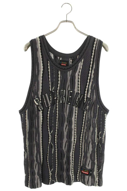 Supreme x Coogi 23SS Basketball Jersey Logo Embroidered Tank Top Gray Size M
