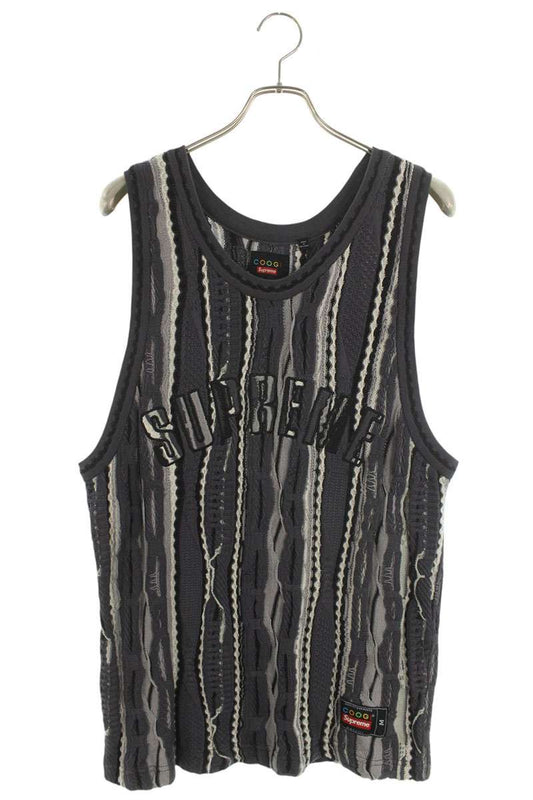 Supreme x Coogi 23SS Basketball Jersey Logo Embroidered Tank Top Gray Size M