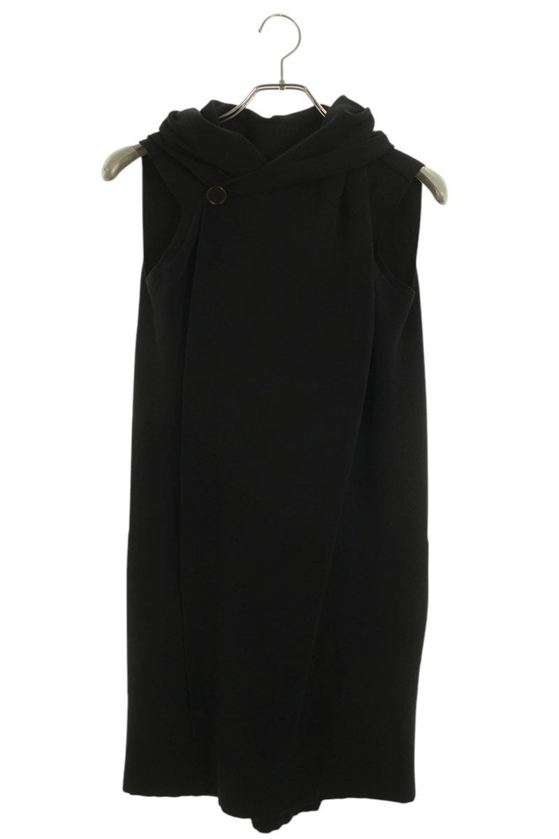 Vintage Rick Owens Tops - Rick Owens 12SS Sleeveless Long Hoodie Cotton Black Size S - Authentic Archive