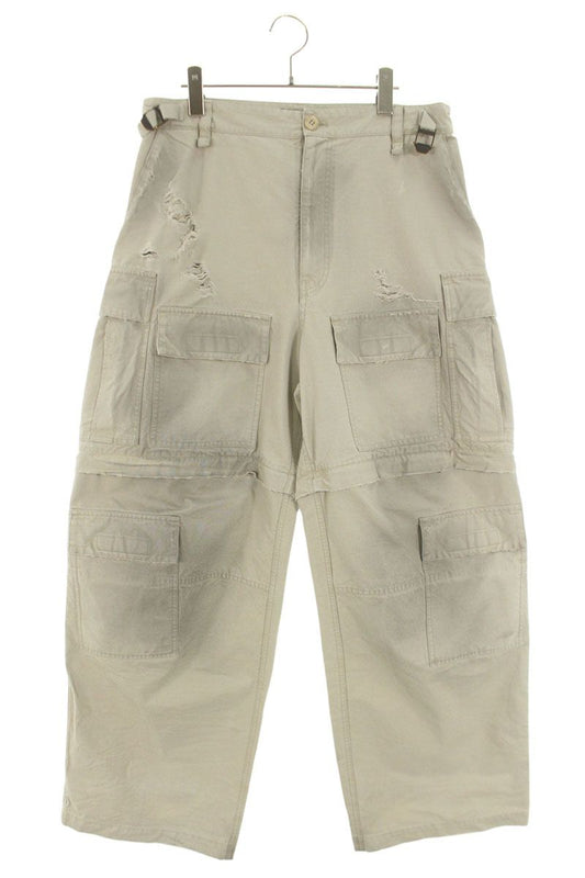 BALENCIAGA Damaged Large Cargo Long Pants Gray Size 33