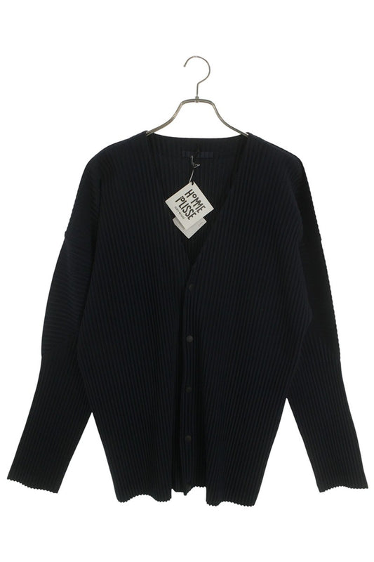 Homme Plisse Issey Miyake BASICS V-Neck Cardigan Blue Size 4
