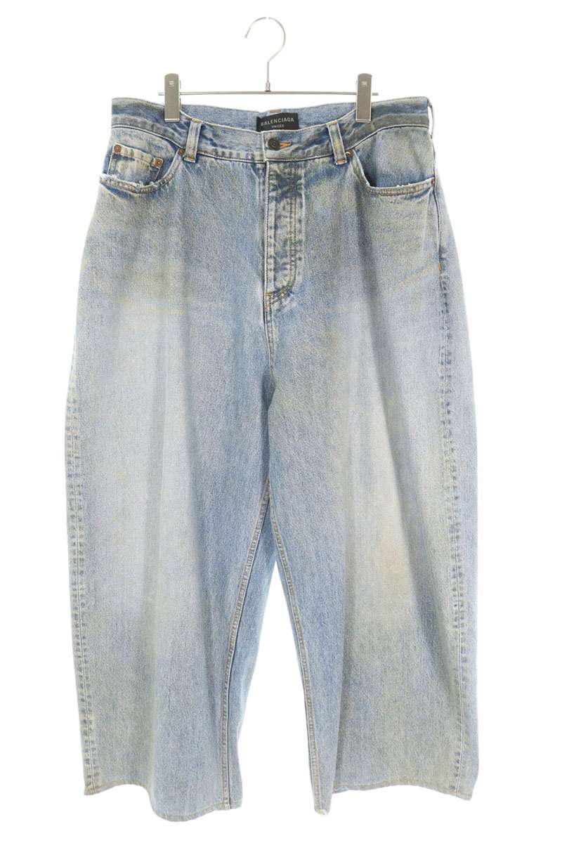 BALENCIAGA 22AW Coated Baggy Jeans Blue Size 30