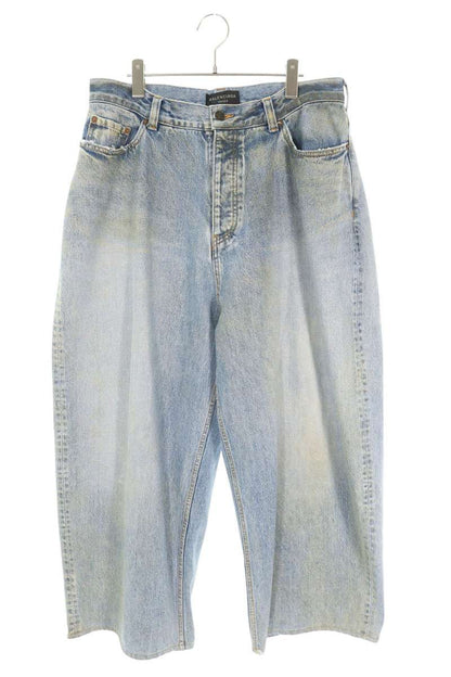 BALENCIAGA 22AW Coated Baggy Jeans Blue Size 30