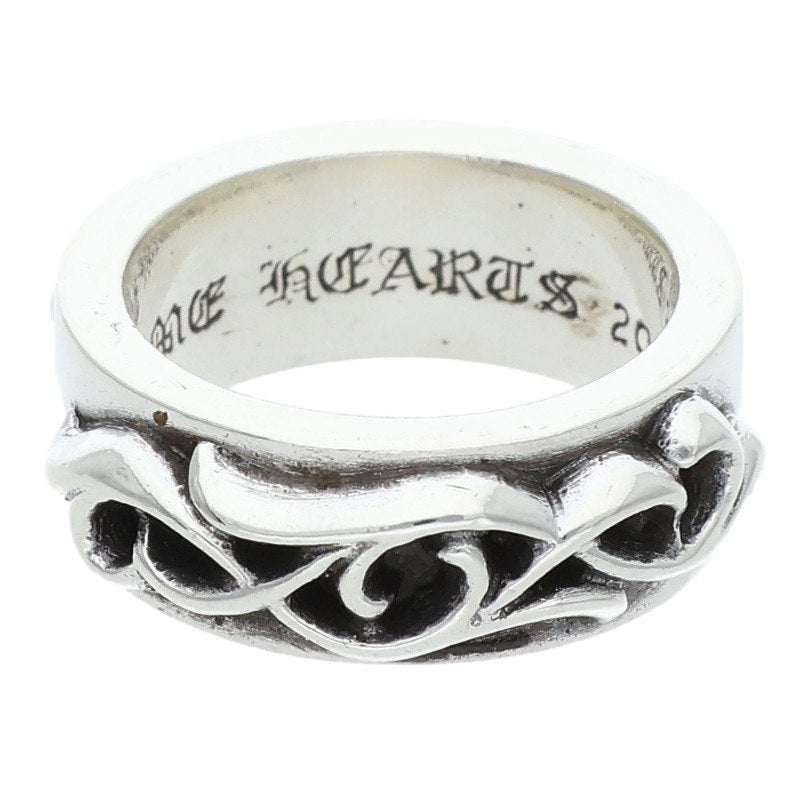 Chrome Hearts DBL NARROW VINE BAND Ring Silver Size 17.5 (Silver 18.77g)
