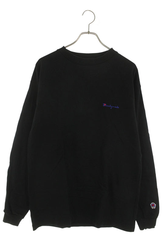 READYMADE Logo Embroidered Long Sleeve T-Shirt Black Size L