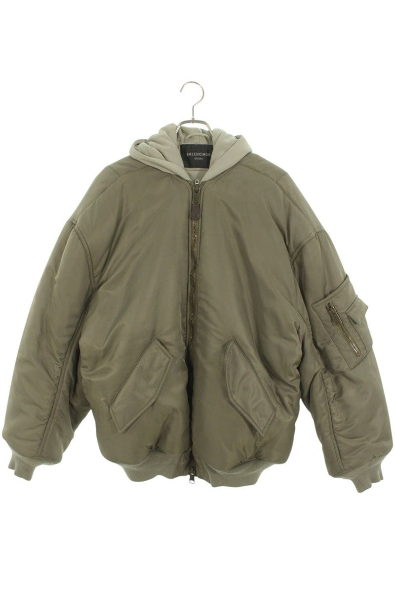 BALENCIAGA 23SS Nylon All-In-One Bomber Green Size S