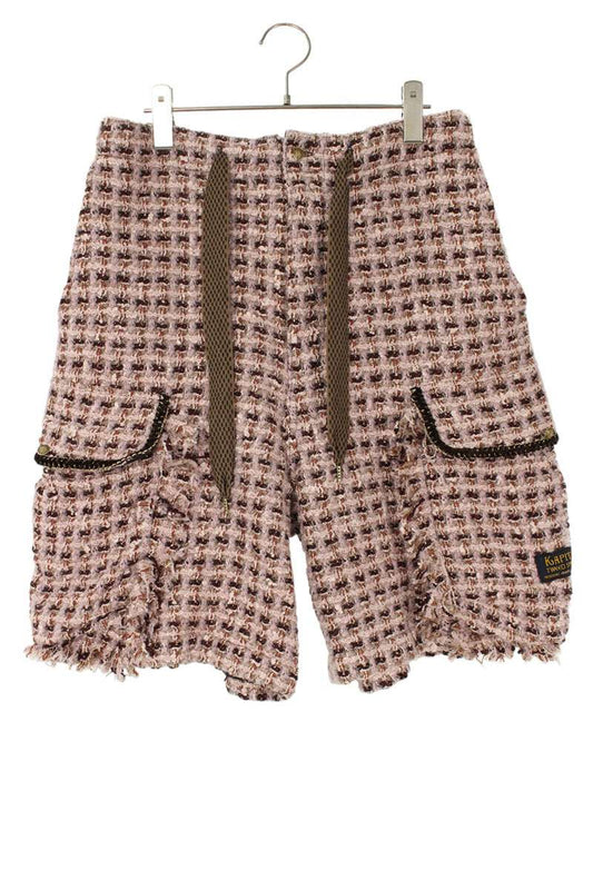Kapital FANCY TWEED SHORT Cargo Pants Pink Size 4