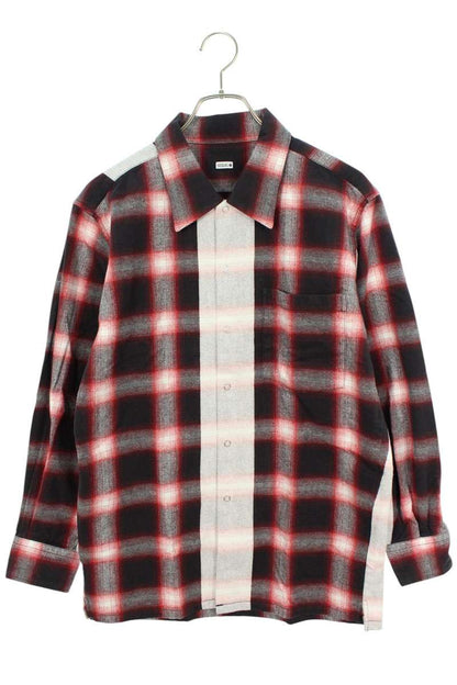 SEQUEL 23AW Long Sleeve Shirt Red x White Size S
