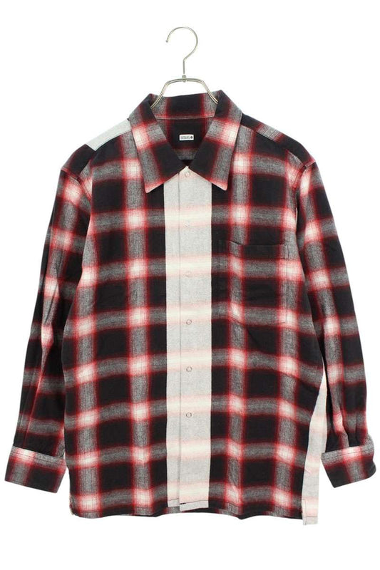 SEQUEL 23AW Long Sleeve Shirt Red x White Size S