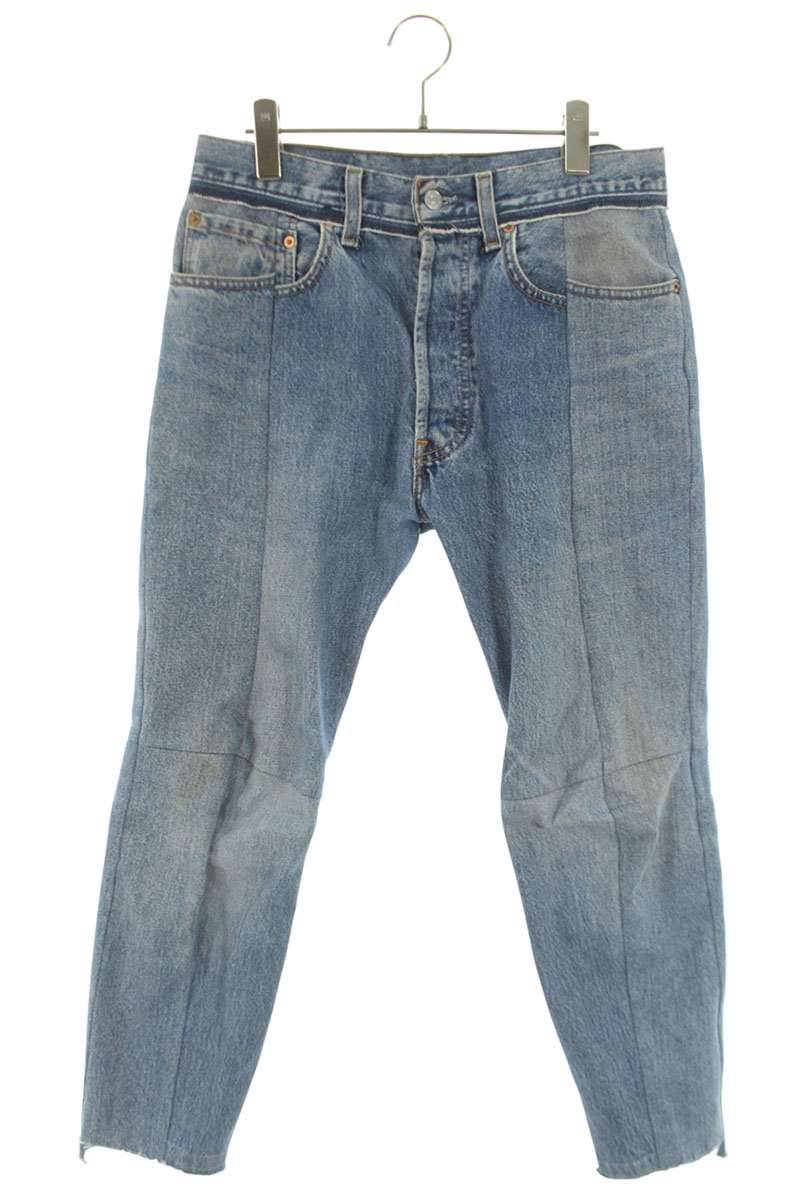 Vetements Reconstructed Denim Pants Blue Size US 30