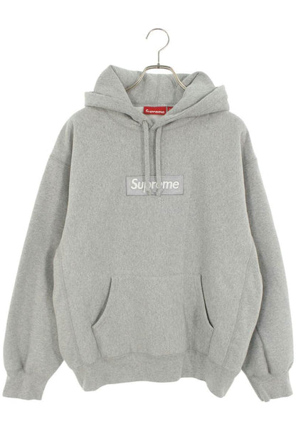 Supreme Box Logo Hooded Sweatshirt Gray Size M