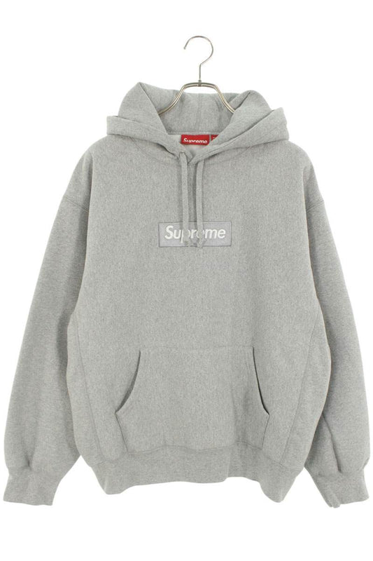 Supreme Box Logo Hooded Sweatshirt Gray Size M