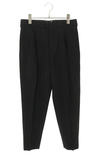 Saint Laurent Paris Striped Long Pants Black Size 44