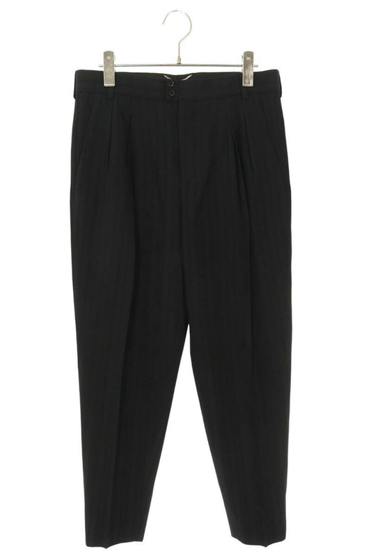 Saint Laurent Paris Striped Long Pants Black Size 44