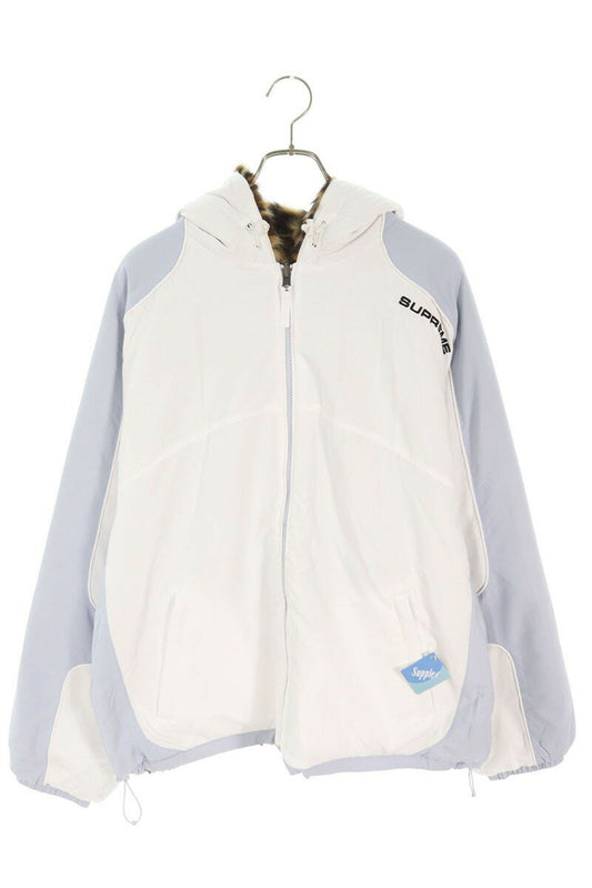 Supreme 25SS Faux Fur Reversible Hooded Track Jacket White Size XL