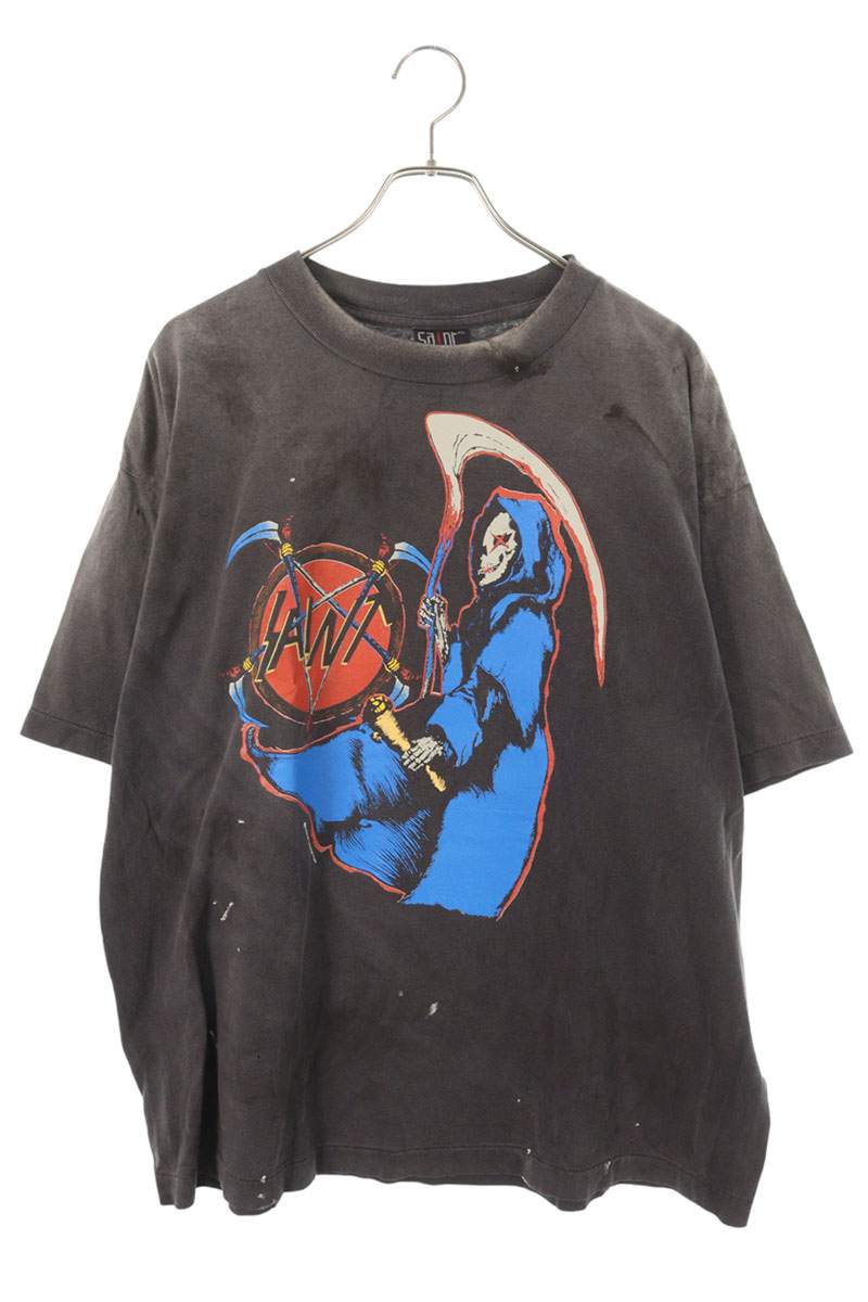 Saint Michael 25AW DEATH Graphic Print T-Shirt Black Size XL