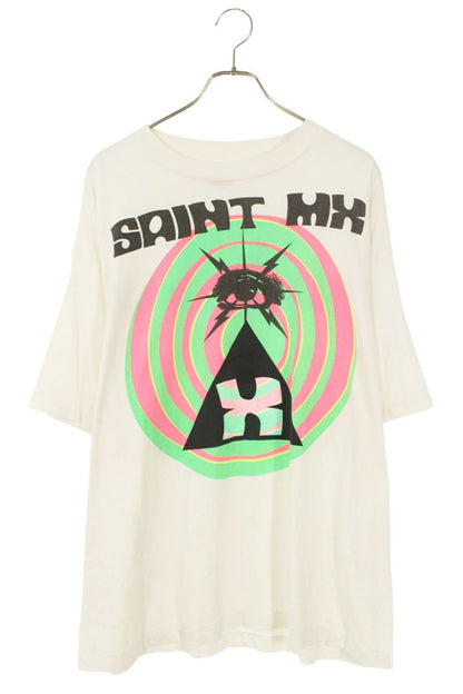 Saint Michael Logo Print T-Shirt White Size XL