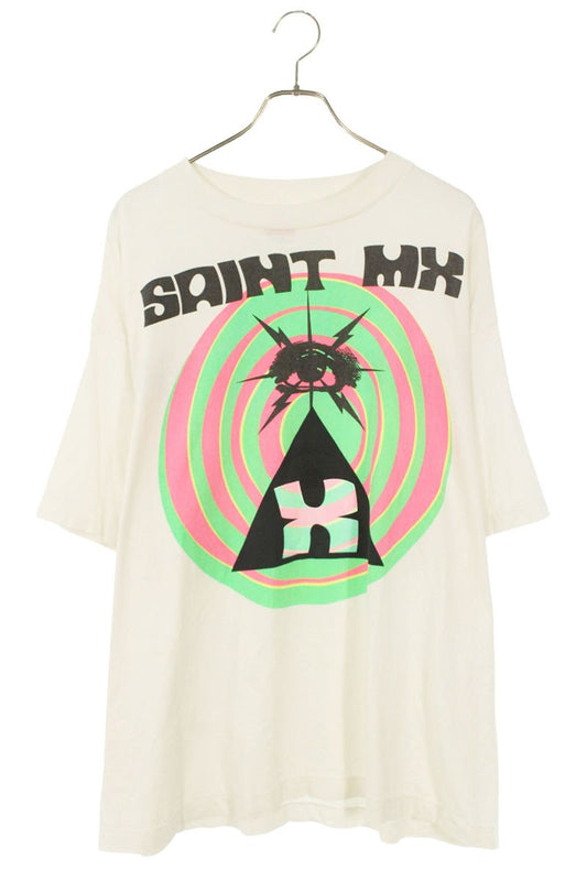 Saint Michael Logo Print T-Shirt White Size XL