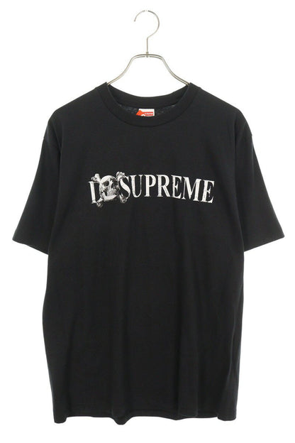 Supreme 25AW Skull Tee Logo Print T-Shirt Black Size M