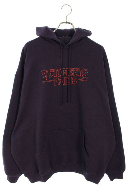 Vetements 23AW PURPLE PARIS Logo Print Hoodie Purple Size XS